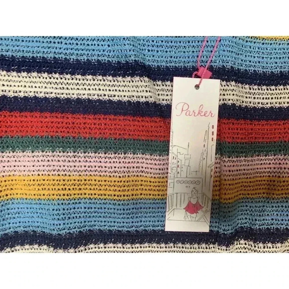 Parker Knit Top Women's Striped Off Shoulder Sweater Small NEW. 439 - Picture 4 of 6